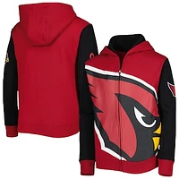 Youth Cardinal/Black Arizona Cardinals Poster Board Full-Zip Hoodie