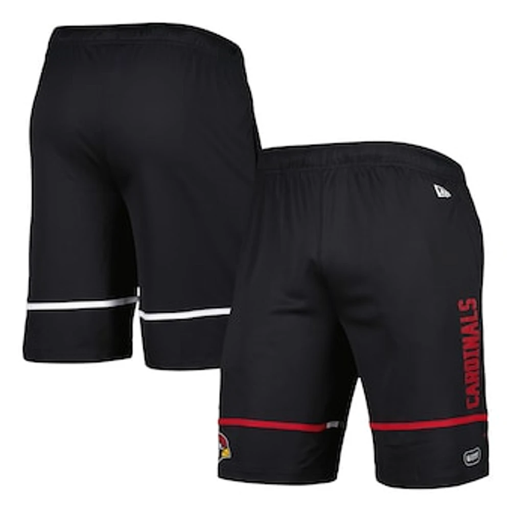 Men's New Era Black Arizona Cardinals Combine Authentic Rusher Training Shorts