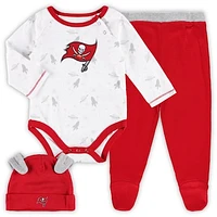 Newborn & Infant White/Red Tampa Bay Buccaneers Dream Team Bodysuit Pants Hat Set