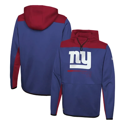 Men's New Era Royal New York Giants Combine Authentic Hard Hitter Pullover Hoodie