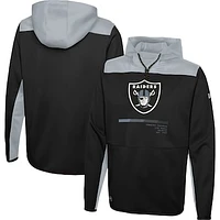 Men's New Era Black Las Vegas Raiders Combine Authentic Hard Hitter Pullover Hoodie