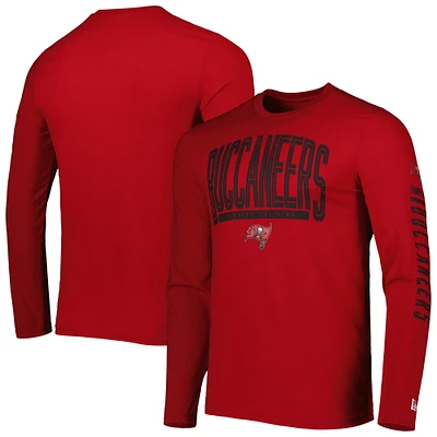 Men's New Era Red Tampa Bay Buccaneers Combine Authentic Home Stadium Long Sleeve T-Shirt