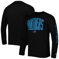 Men's New Era Black Carolina Panthers Combine Authentic Home Stadium Long Sleeve T-Shirt