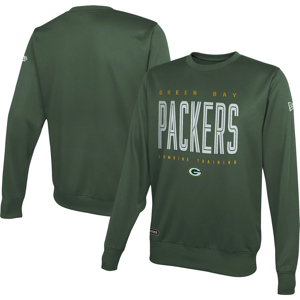 Men's New Era Green Green Bay Packers Combine Authentic Top Pick Pullover Sweatshirt