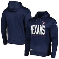 Men's New Era Navy Houston Texans Combine Authentic Huddle Up Pullover Hoodie
