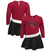 Girls Infant Cardinal/Black Arizona Cardinals Heart to Jersey Tri-Blend Dress