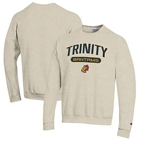 Men's Champion Oatmeal Trinity Bantams Eco Powerblend Crewneck Sweatshirt