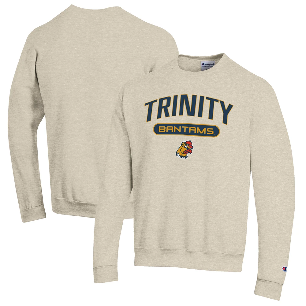 Men's Champion Oatmeal Trinity Bantams Eco Powerblend Crewneck Sweatshirt