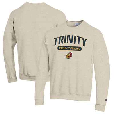 Men's Champion Oatmeal Trinity Bantams Eco Powerblend Crewneck Sweatshirt