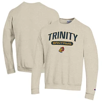 Men's Champion Oatmeal Trinity Bantams Eco Powerblend Crewneck Sweatshirt
