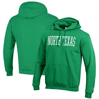 Men's Champion Green North Texas Mean Eco Powerblend Pullover Hoodie