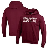 Men's Champion Maroon Texas State Bobcats Eco Powerblend Pullover Hoodie