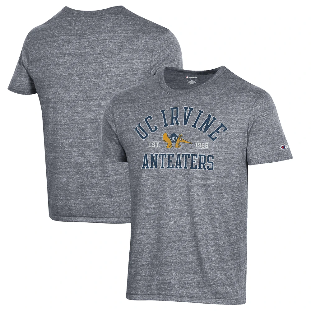 Men's Champion Heathered Gray UC Irvine Anteaters Ultimate Tri-Blend T-Shirt