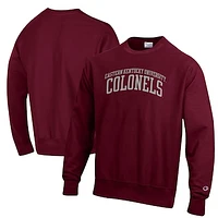 Men's Champion Maroon Eastern Kentucky Colonels Reverse Weave Fleece Crewneck Sweatshirt