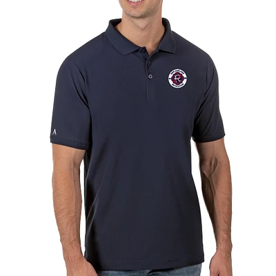 Men's Antigua Navy New England Revolution Logo Legacy Pique Polo