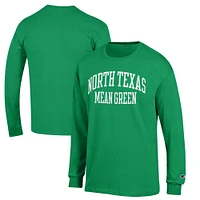 Men's Champion Kelly Green North Texas Mean Jersey Long Sleeve T-Shirt