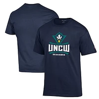 Men's Champion Navy UNC Wilmington Seahawks Primary Jersey T-Shirt