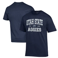 Men's Champion Navy Utah State Aggies Est. Date Jersey T-Shirt