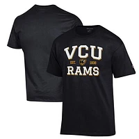 Men's Champion Black VCU Rams Est. Date Jersey T-Shirt
