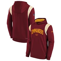 Youth Nike Burgundy Washington Commanders Sideline Fleece Performance Pullover Hoodie