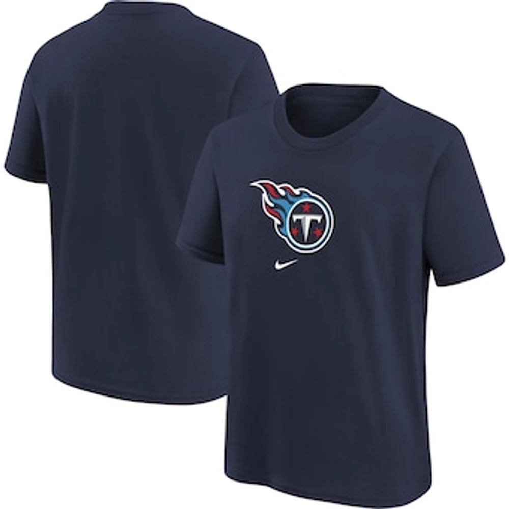 Youth Nike Navy Tennessee Titans Logo T-Shirt