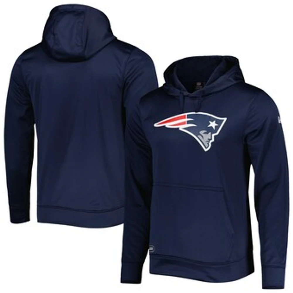 Men's New Era Navy New England Patriots Combine Authentic Stadium Lightweight Pullover Hoodie