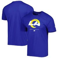 Men's New Era Royal Los Angeles Rams Combine Authentic Ball Logo T-Shirt