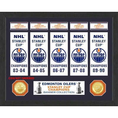 Highland Mint Edmonton Oilers 15" x 12" Stanley Cup Banner Collection - Photo