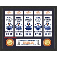 Highland Mint Edmonton Oilers 15" x 12" Stanley Cup Banner Collection - Photo