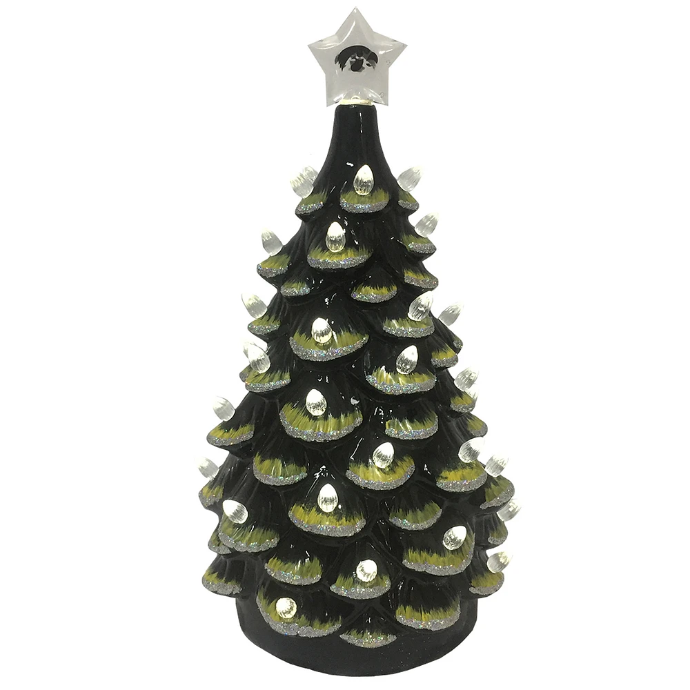 Black Iowa Hawkeyes 14'' Ceramic Tree