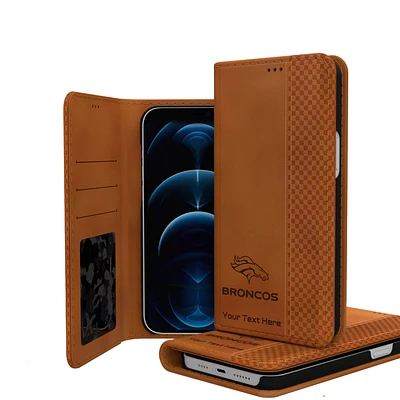 Denver Broncos Personalized Burn Design iPhone Folio Case