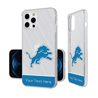 Detroit Lions Personalized Endzone Plus Design iPhone Clear Case