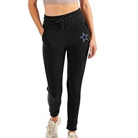 Women's Antigua Heathered Black Dallas Cowboys Action Jogger Pants