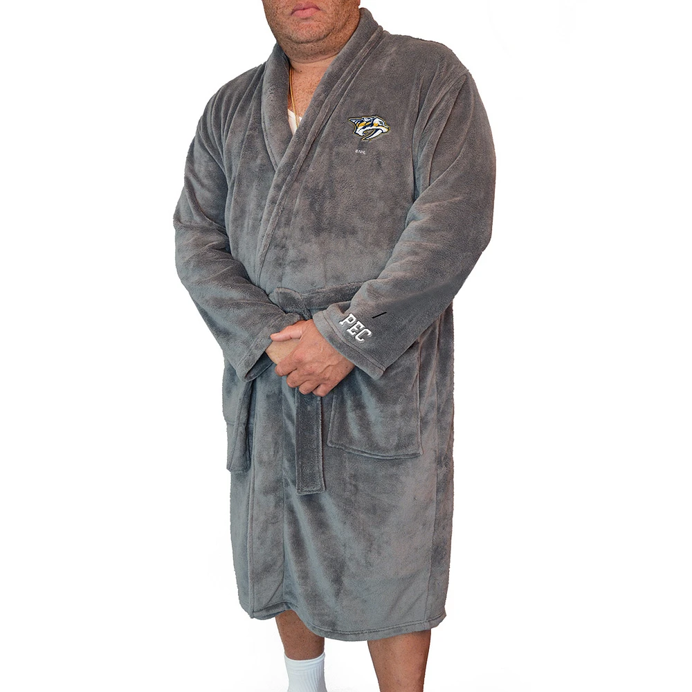 Men's ISlide Gray Nashville Predators Personalized Boss Robe