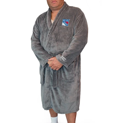 Men's ISlide Gray New York Rangers Personalized Boss Robe