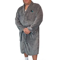 Men's ISlide Gray San Jose Sharks Personalized Boss Robe