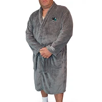 Men's ISlide Gray San Jose Sharks Personalized Boss Robe
