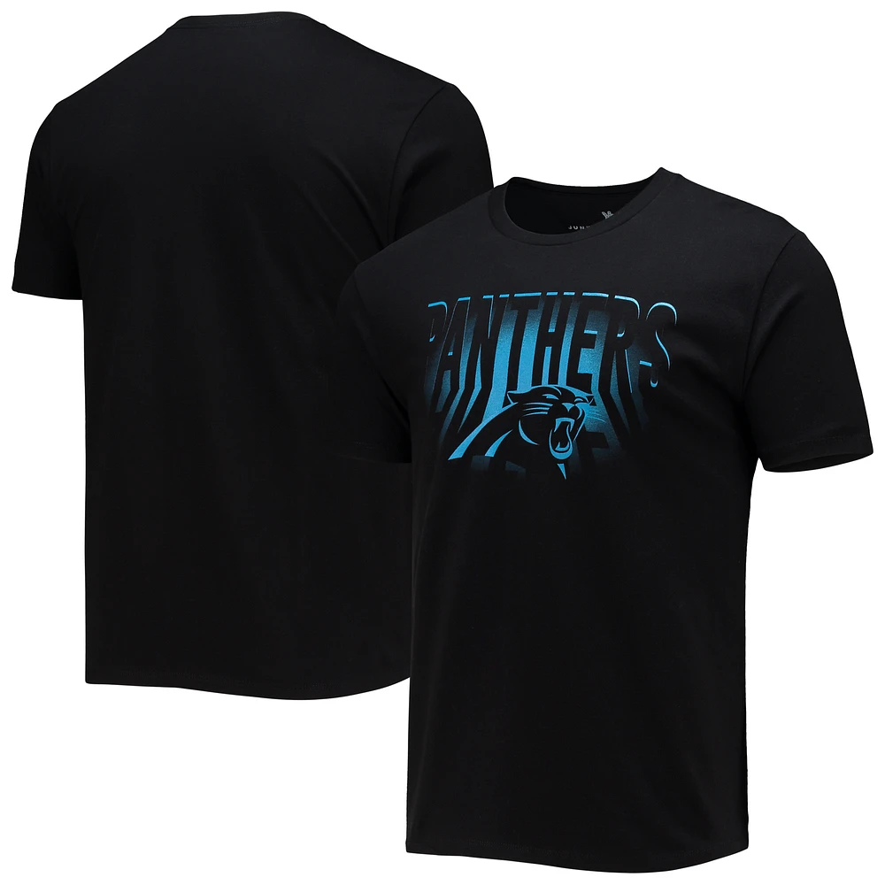 Men's Junk Food Black Carolina Panthers Spotlight T-Shirt