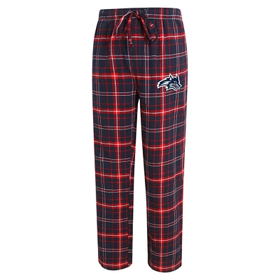 Men's Concepts Sport Navy/Red Stony Brook Seawolves Ultimate Flannel Pants