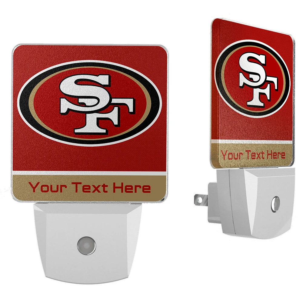 San Francisco 49ers Personalized 2-Piece Nightlight Set