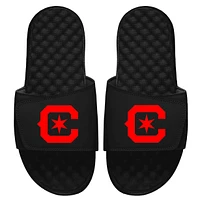 Men's ISlide Black Chicago Fire Secondary Logo Slide Sandals