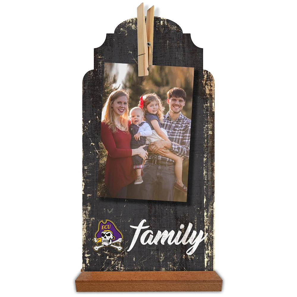 East Carolina Pirates 6'' x 12'' Family Clothespin Sign