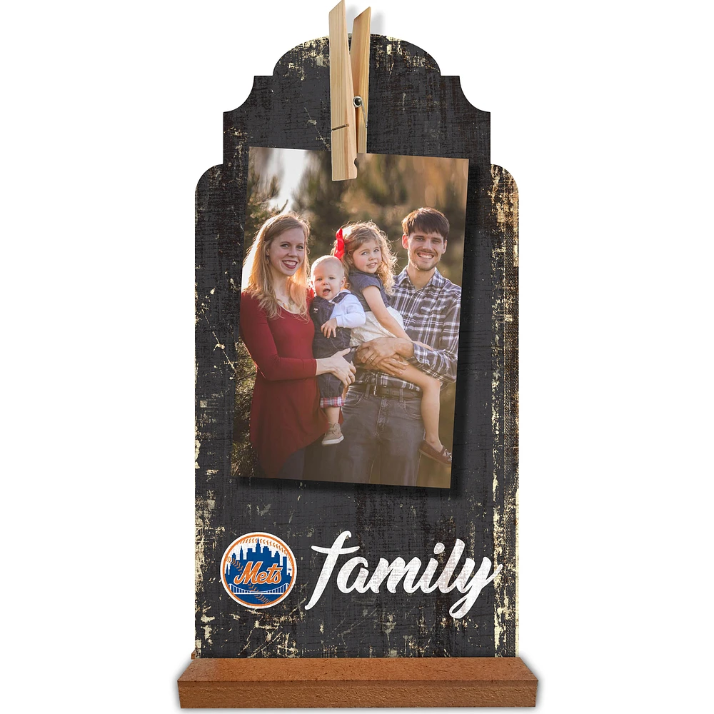 New York Mets 6'' x 12'' Family Clothespin Sign