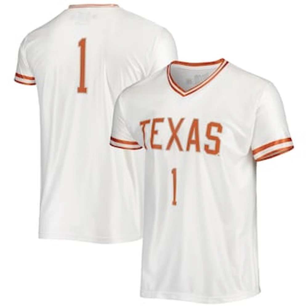 Men's Original Retro Brand White Texas Longhorns Basketball Jersey