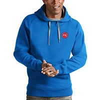 Men's Antigua Blue Detroit Pistons Victory Pullover Hoodie