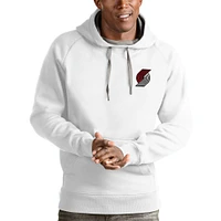 Men's Antigua White Portland Trail Blazers Victory Pullover Hoodie