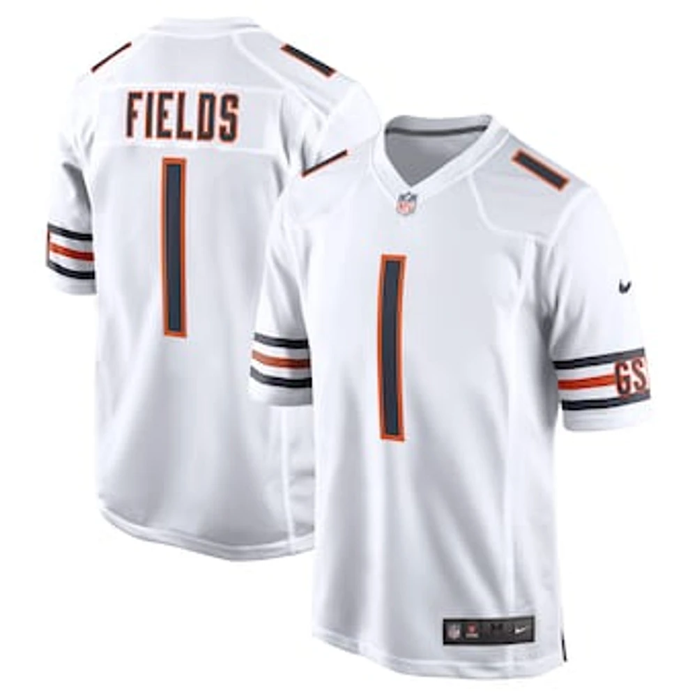 Men's Nike Justin Fields White Chicago Bears Player Game Jersey