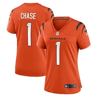 Women's Nike Ja'Marr Chase Orange Cincinnati Bengals Game Jersey