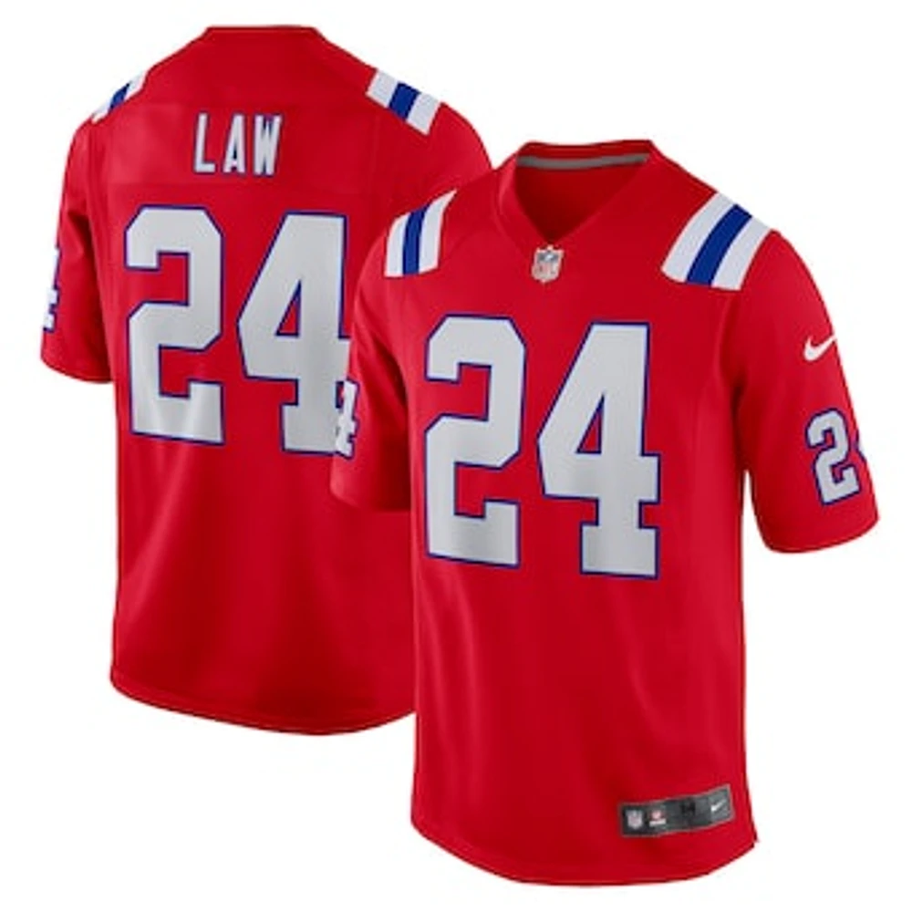 Men's Nike Ty Law Red New England Patriots Retired Player Alternate Game Jersey