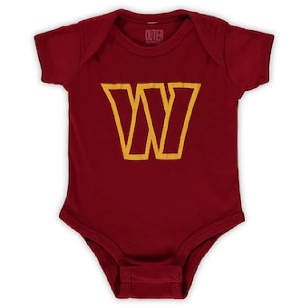 Newborn Burgundy Washington Commanders Logo Bodysuit